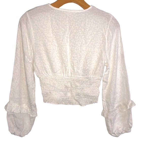 Altar’d State Off White Long Sleeve Crop Bell Sleeve Top / XS - Picture 3 of 6